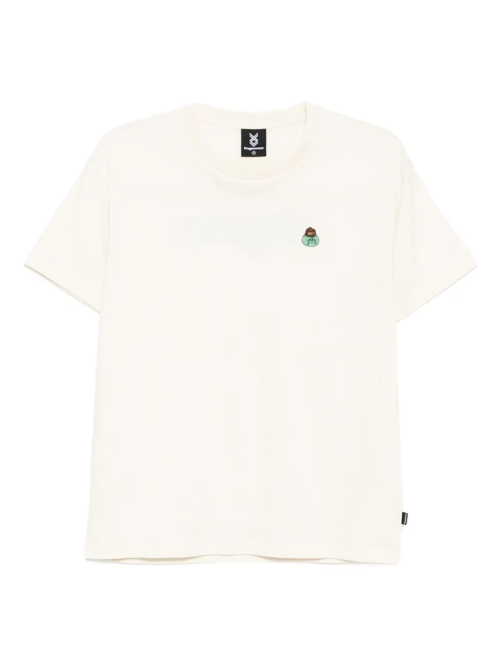 FINGERCROXX logo-embroidered T-shirt | Neutrals | Image 1