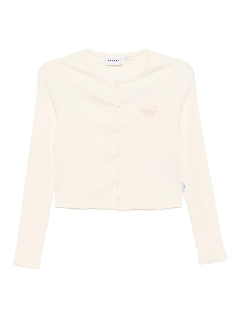 CHOCOOLATE Top met geborduurd logo Beige