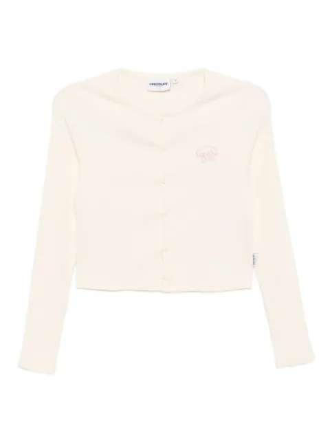 CHOCOOLATE logo-embroidered top