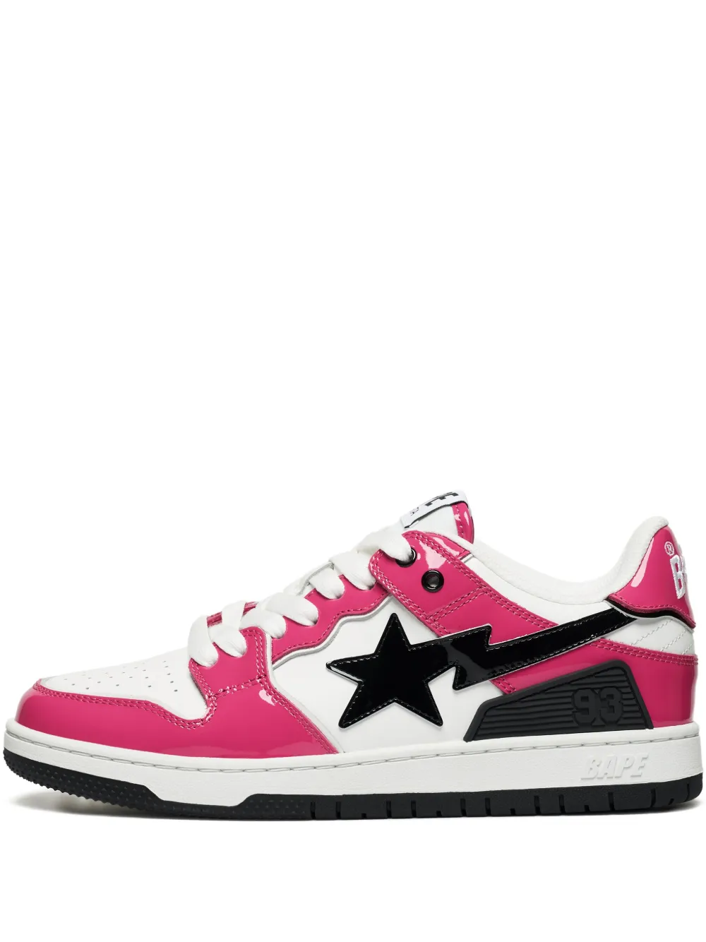 A BATHING APE Sk8 STA #2 leather low-top sneakers Pink