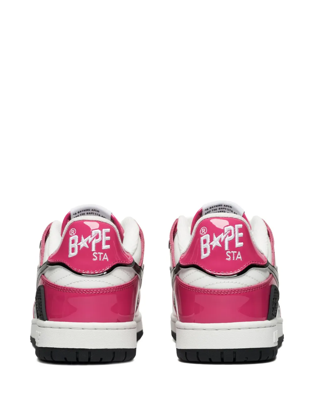 A BATHING APE Sk8 STA #2 leather low-top sneakers Pink