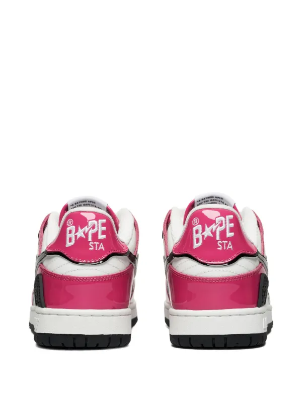 A BATHING APE® Sk8 STA #2 Leather low-top Sneakers Pink