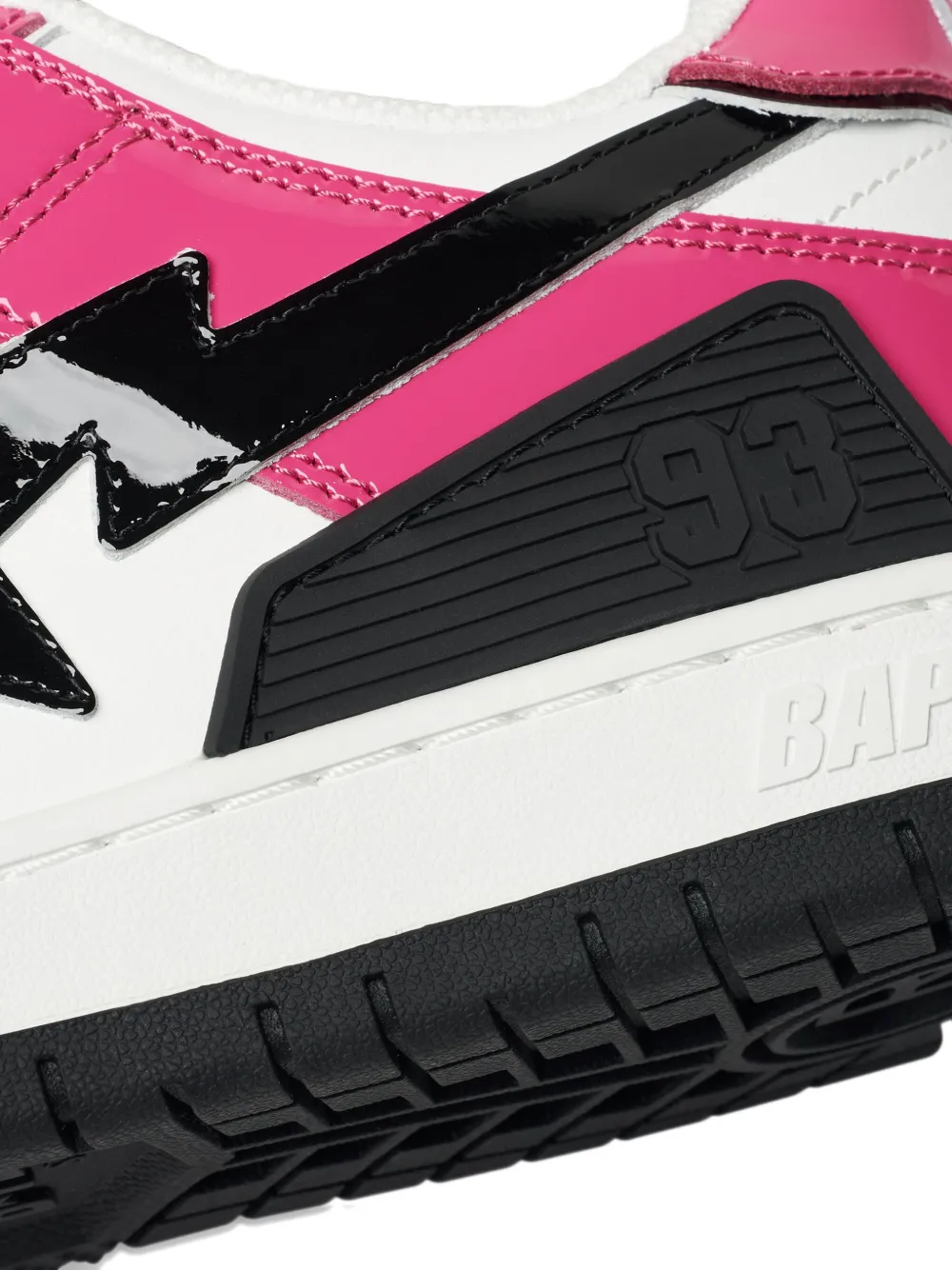 A BATHING APE Sk8 STA #2 leather low-top sneakers Pink
