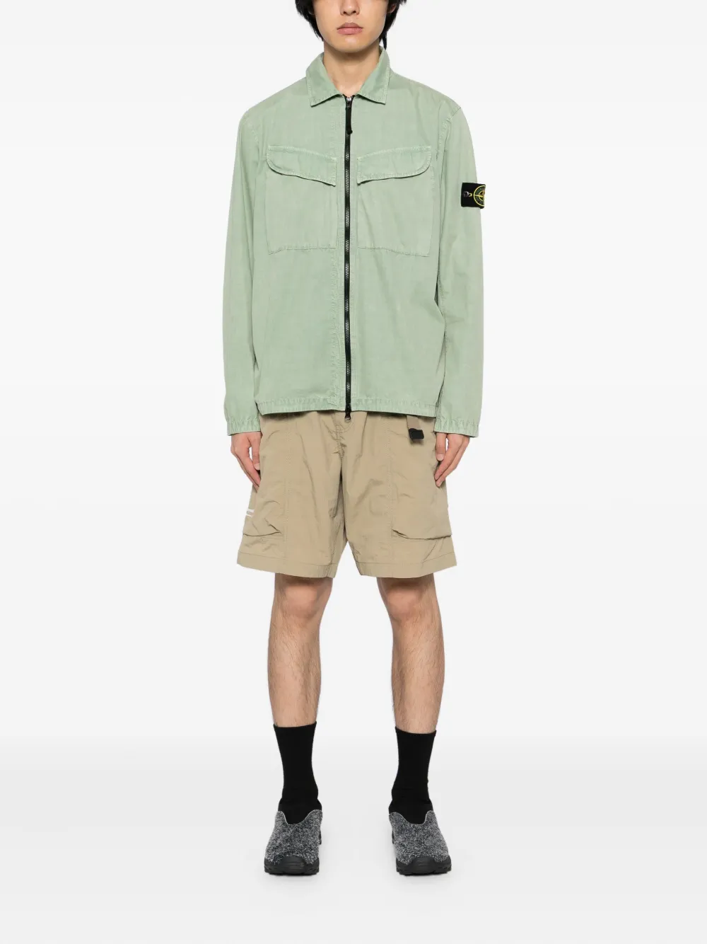 FINGERCROXX slogan-print shorts | Cargo Shorts | Image 2