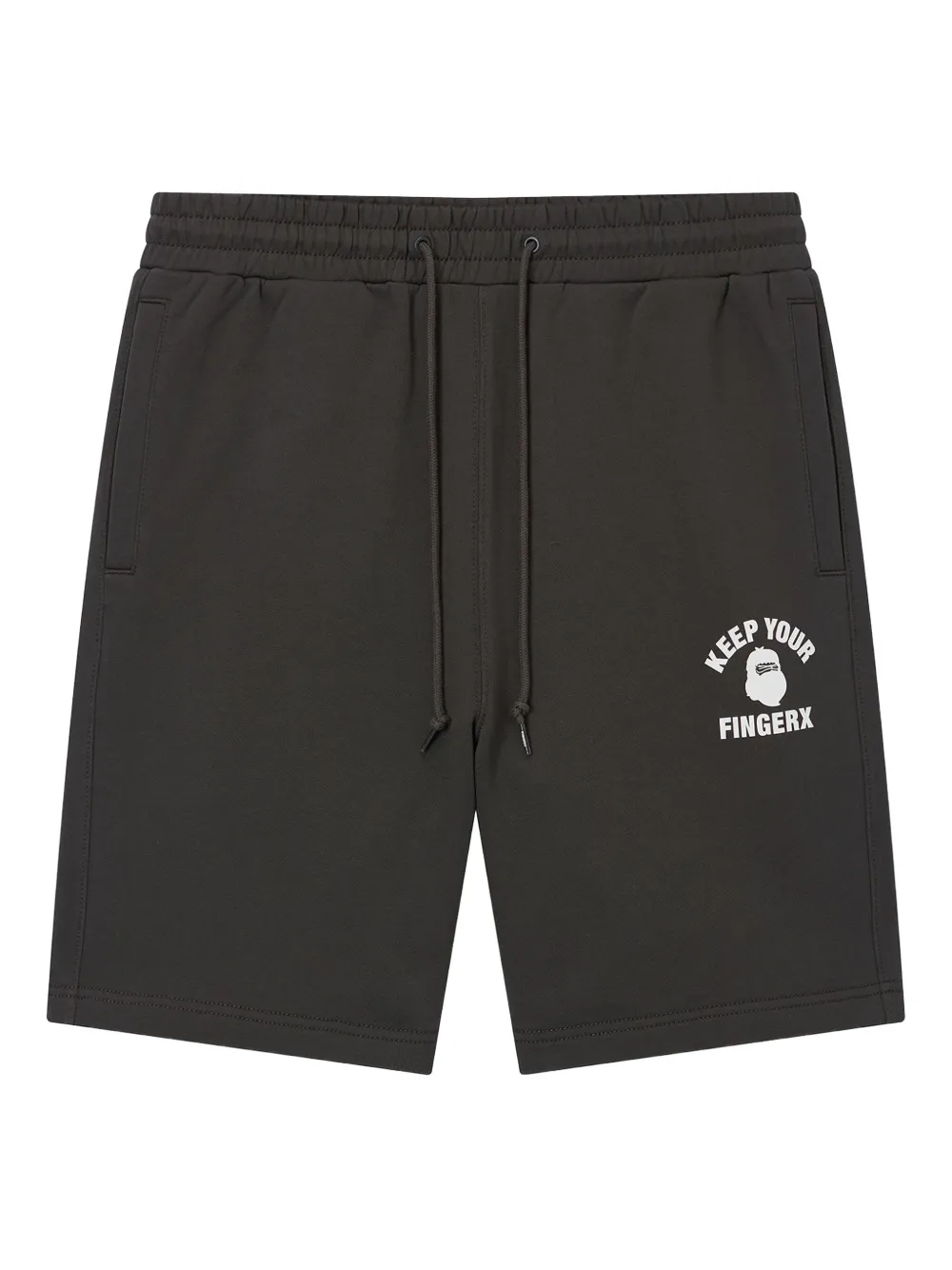 FINGERCROXX logo-print drawstring track shorts | Grey | Image 1