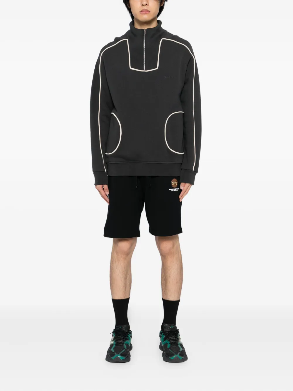 FINGERCROXX logo-print shorts | Track & Running Shorts | Image 2