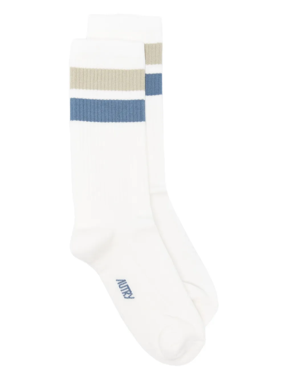 Autry Striped Socks In White