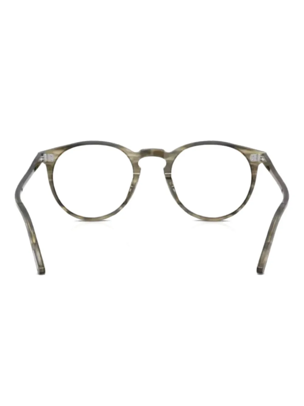 Oliver Peoples Bril met rond montuur Bruin