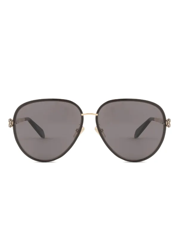 Bvlgari Serpenti Pilot-frame Sunglasses in Gold
