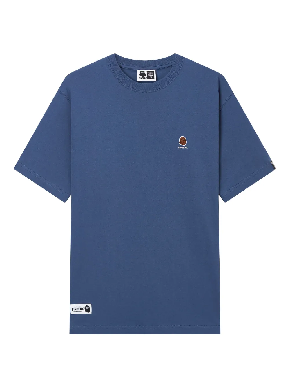 FINGERCROXX embroidered-logo cotton T-shirt | Blue | Image 1