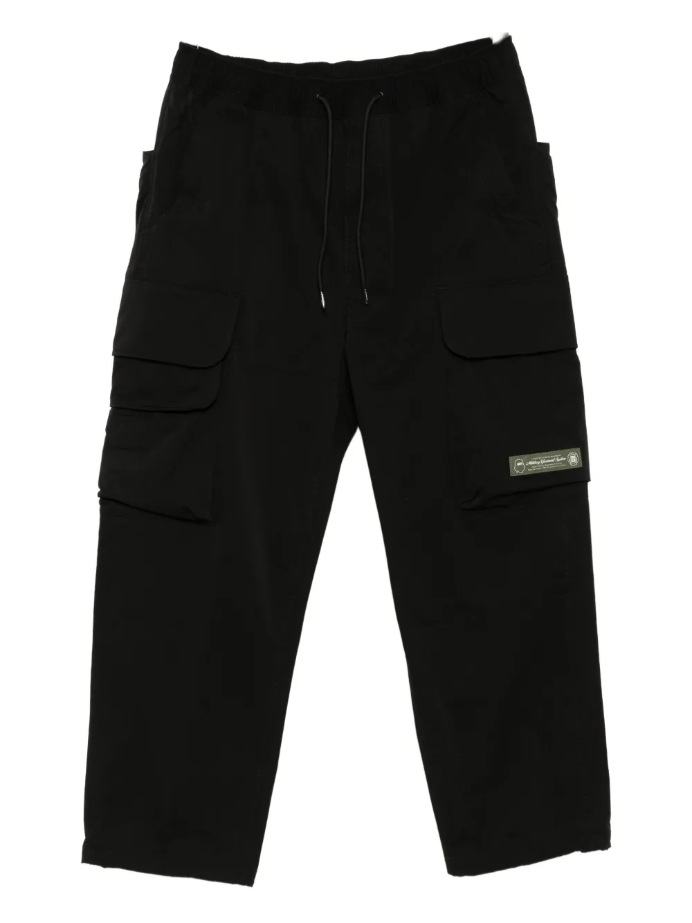 FINGERCROXX slogan-patch trosuers | Black | Image 1