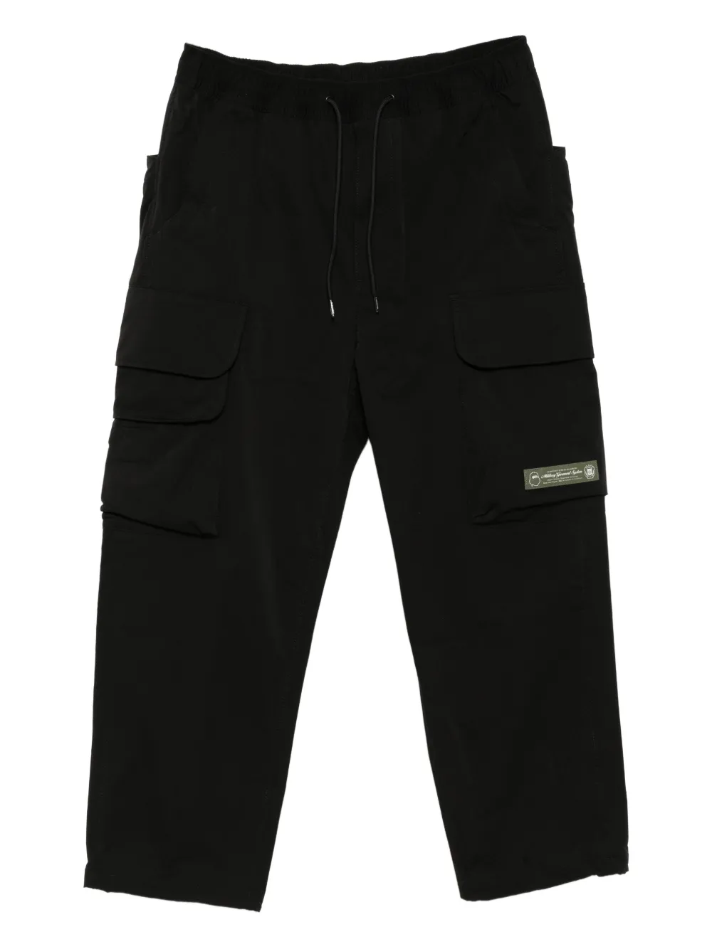 FINGERCROXX Broek met tekst patch Zwart