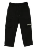 FINGERCROXX slogan-patch trosuers - Black