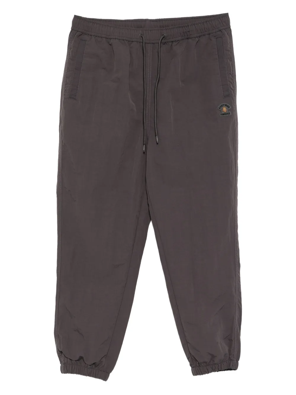 FINGERCROXX logo-patch trousers | Grey | Image 1