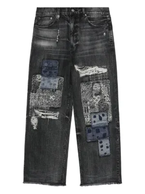 MASU Stardust Baggy Jeans | Black | FARFETCH