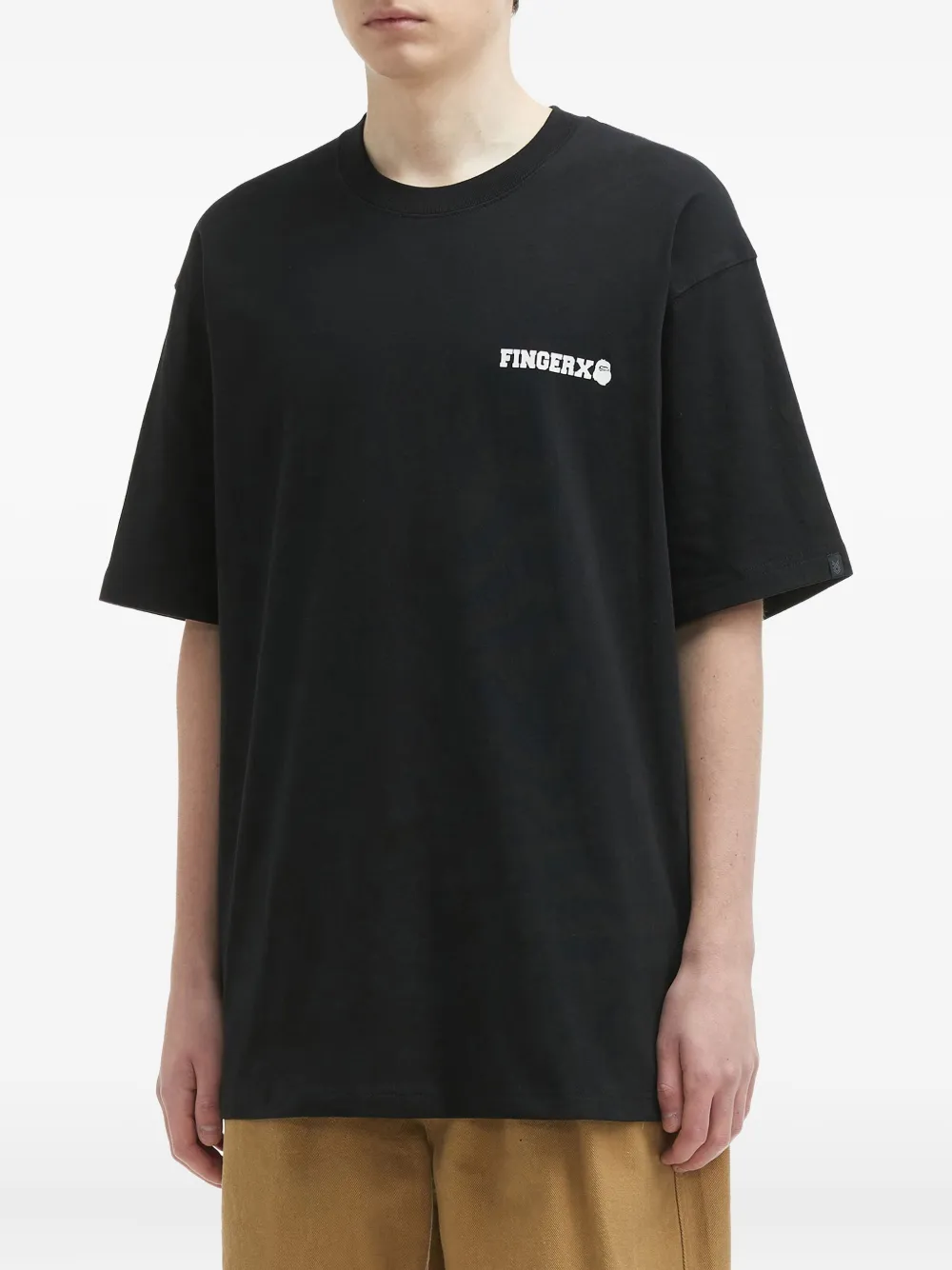 Fingercroxx Graphic-print Cotton T-shirt In Black