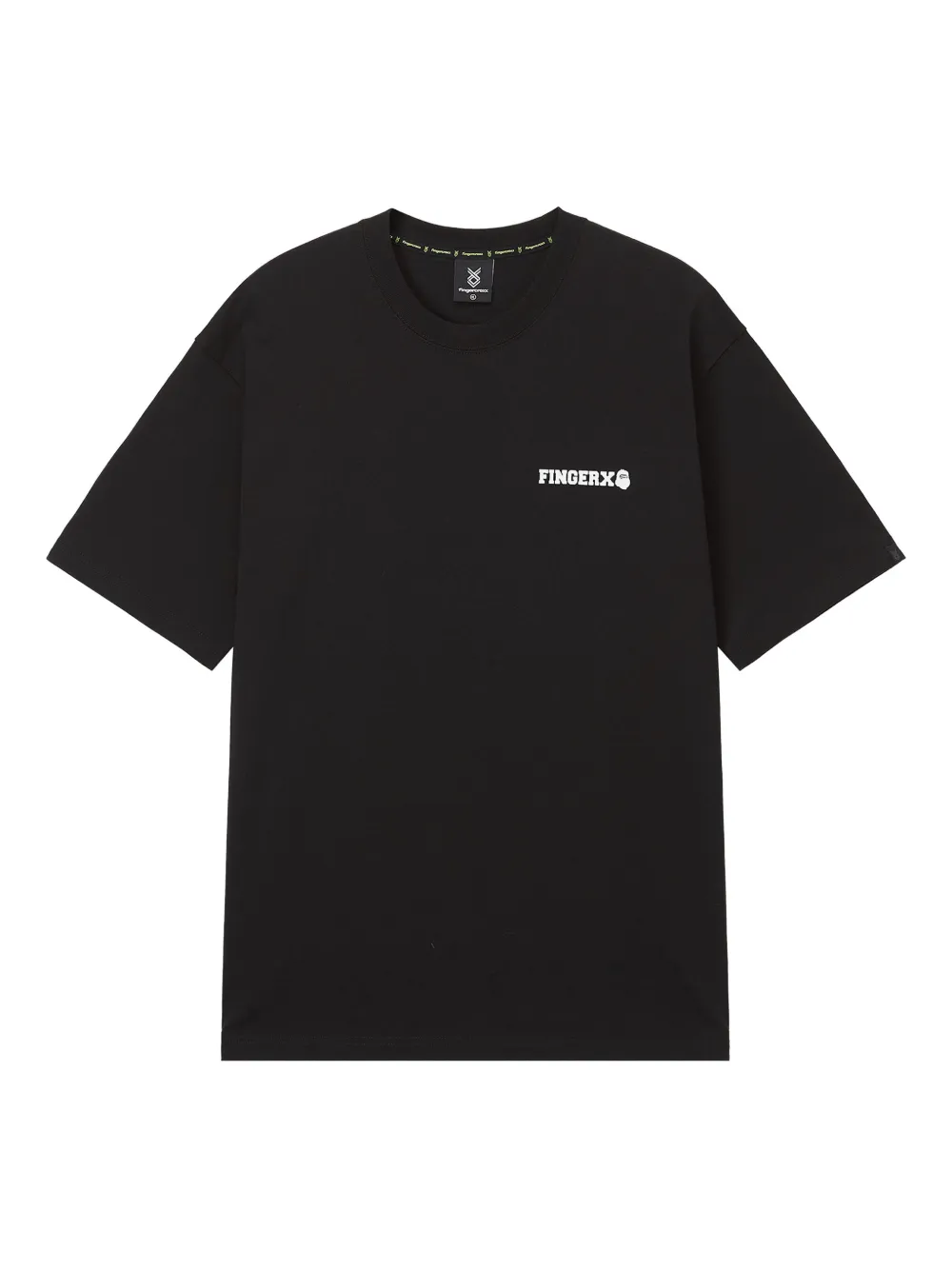 FINGERCROXX graphic-print cotton T-shirt | Black | Image 1