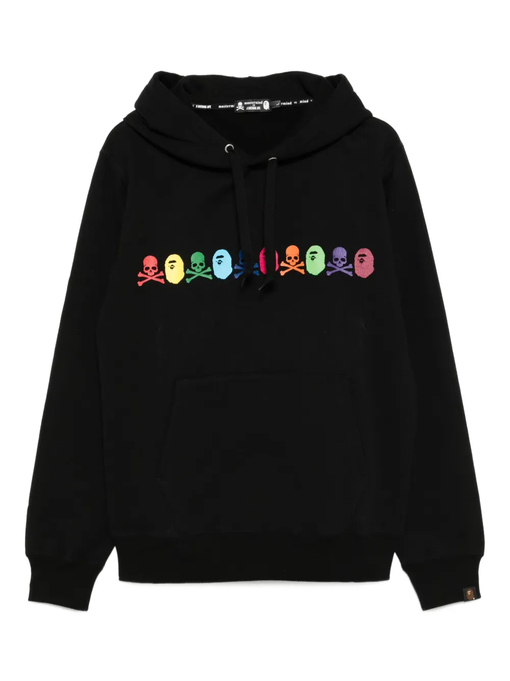 x Bape logo printed hoodie