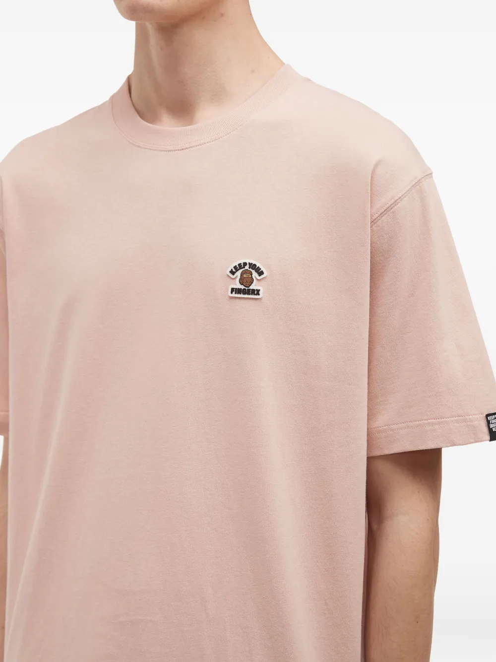 Fingercroxx Embroidered-logo T-shirt In Pink