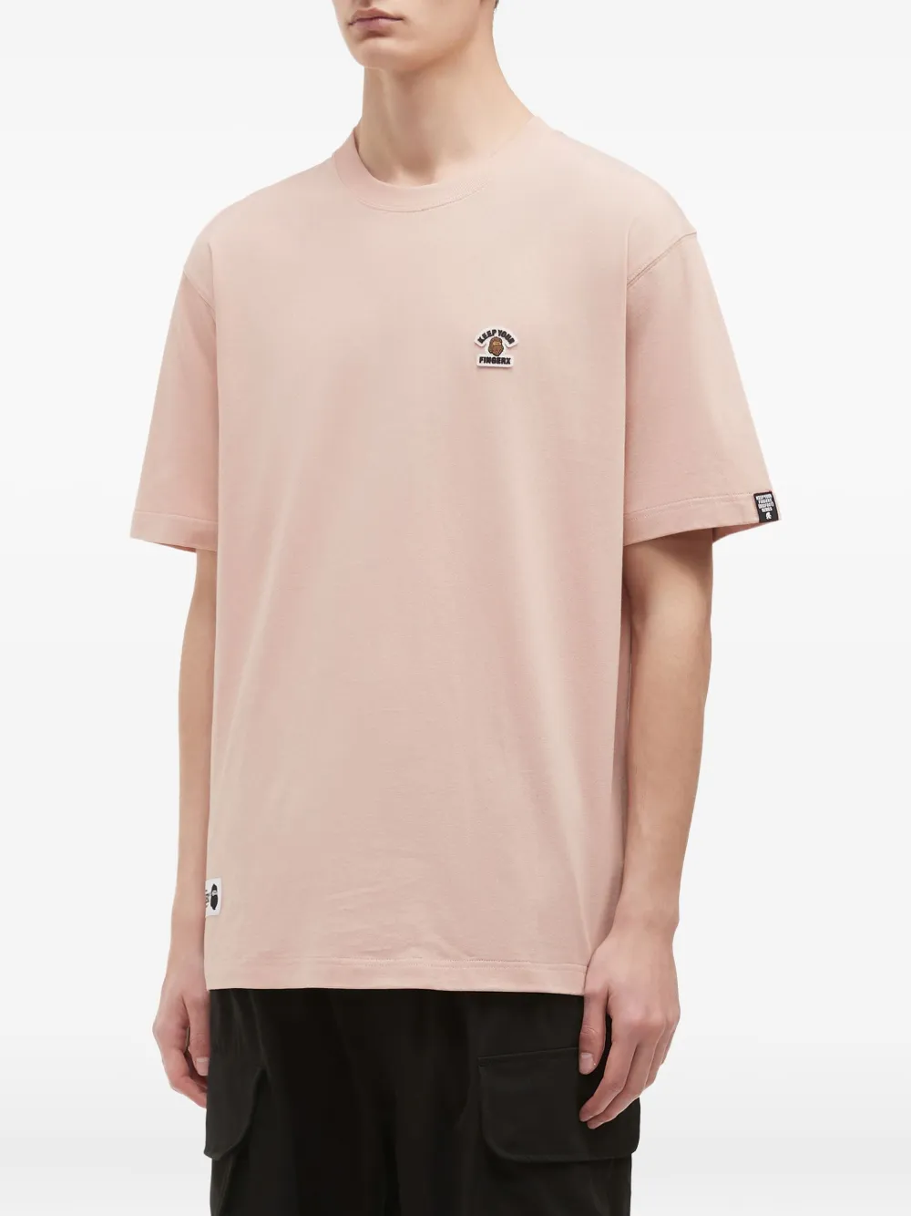 Fingercroxx Embroidered-logo T-shirt In Pink