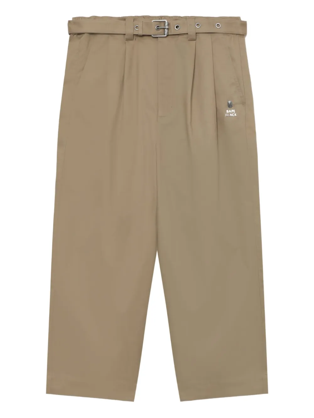 Bape Pleated Belted Trousers In Neutral