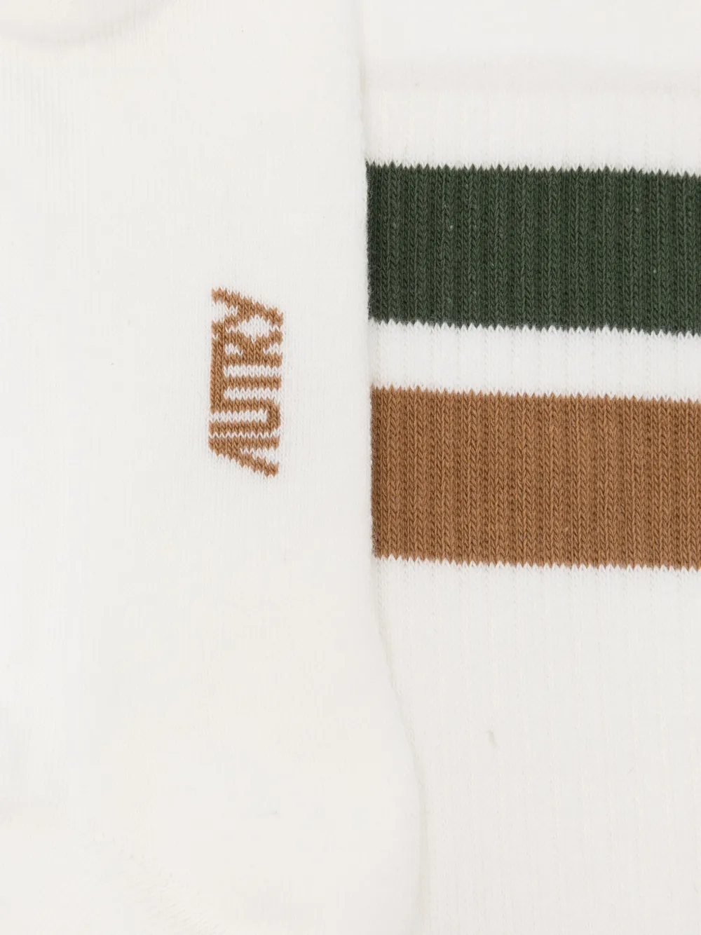 Autry Stripe Detail Cotton-blend Socks In White
