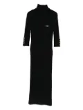 Elisabetta Franchi ribbed roll-neck dress - Black