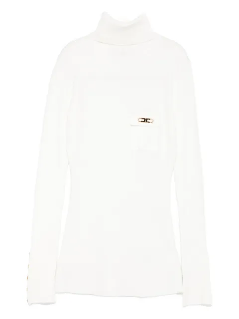 Elisabetta Franchi pull nervuré à col roulé