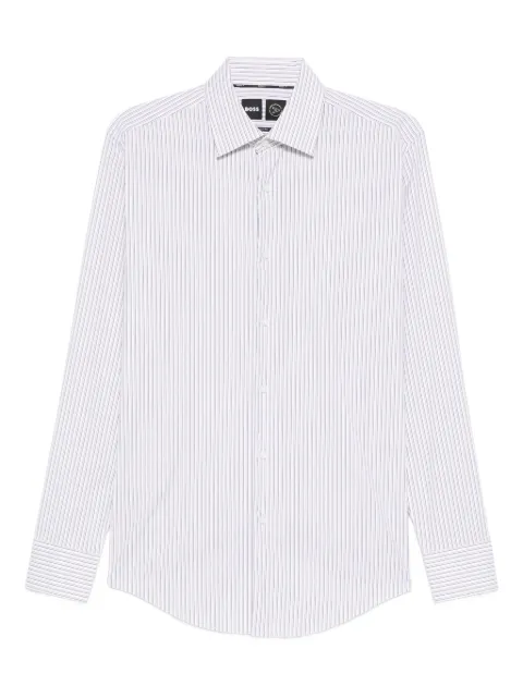 BOSS striped long-sleeve shirt