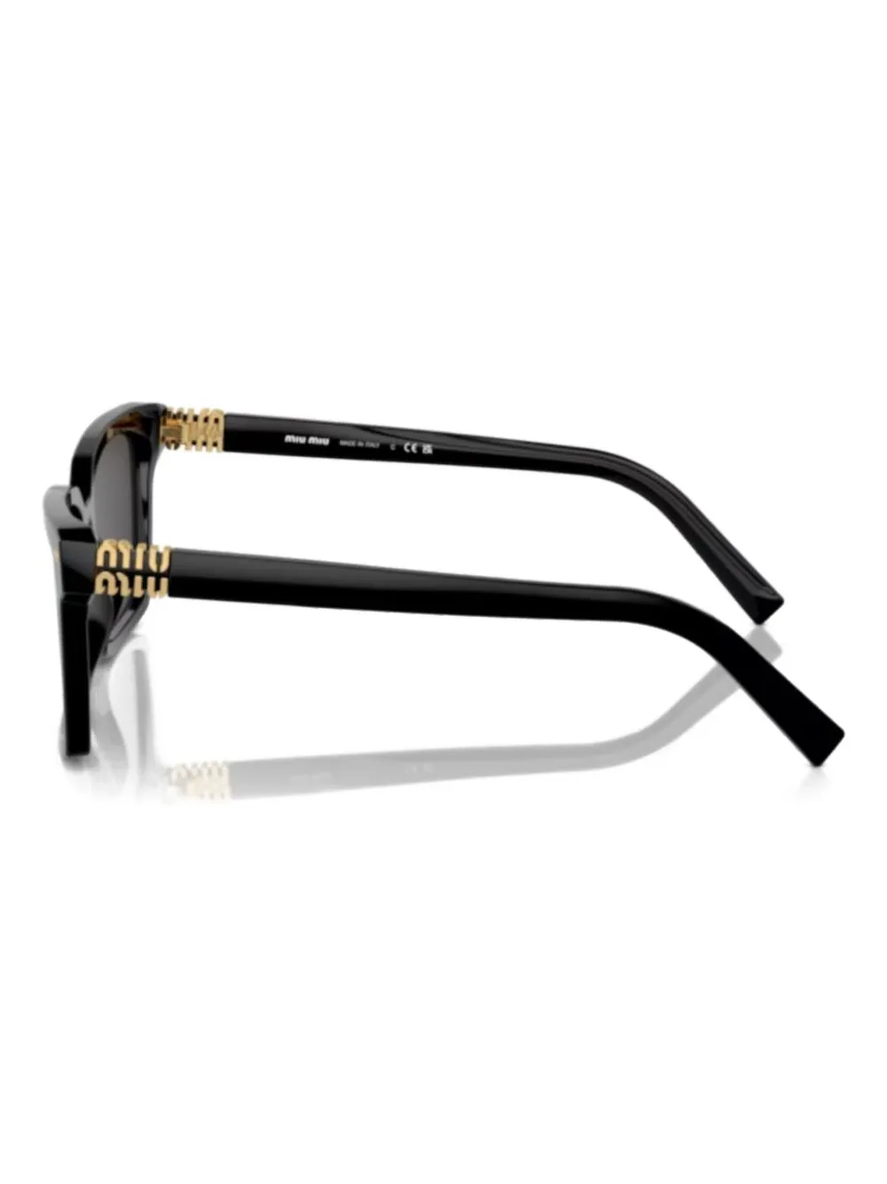 Miu Eyewear logo-detail square sunglasses Zwart