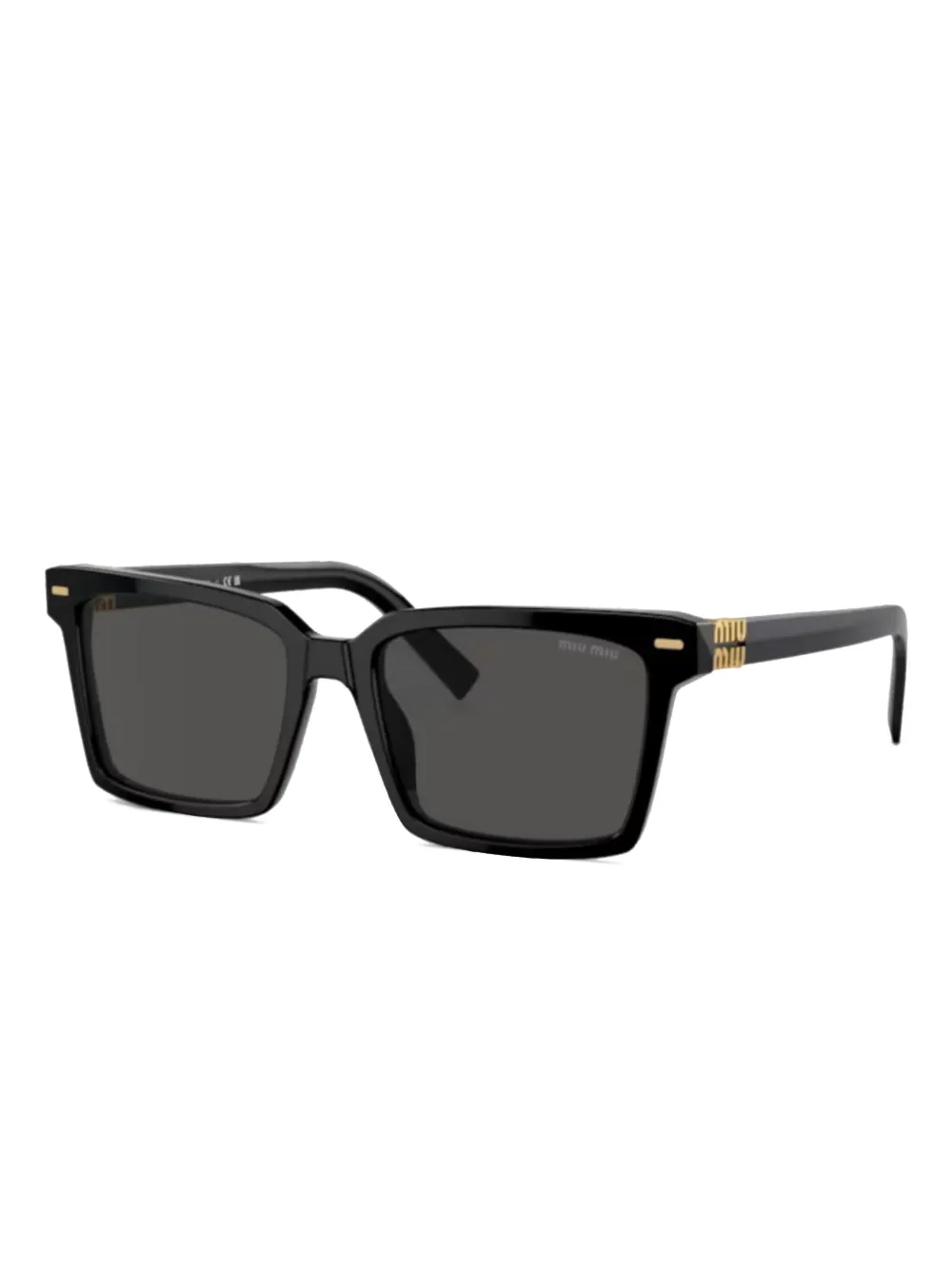 Miu Eyewear logo-detail square sunglasses Zwart