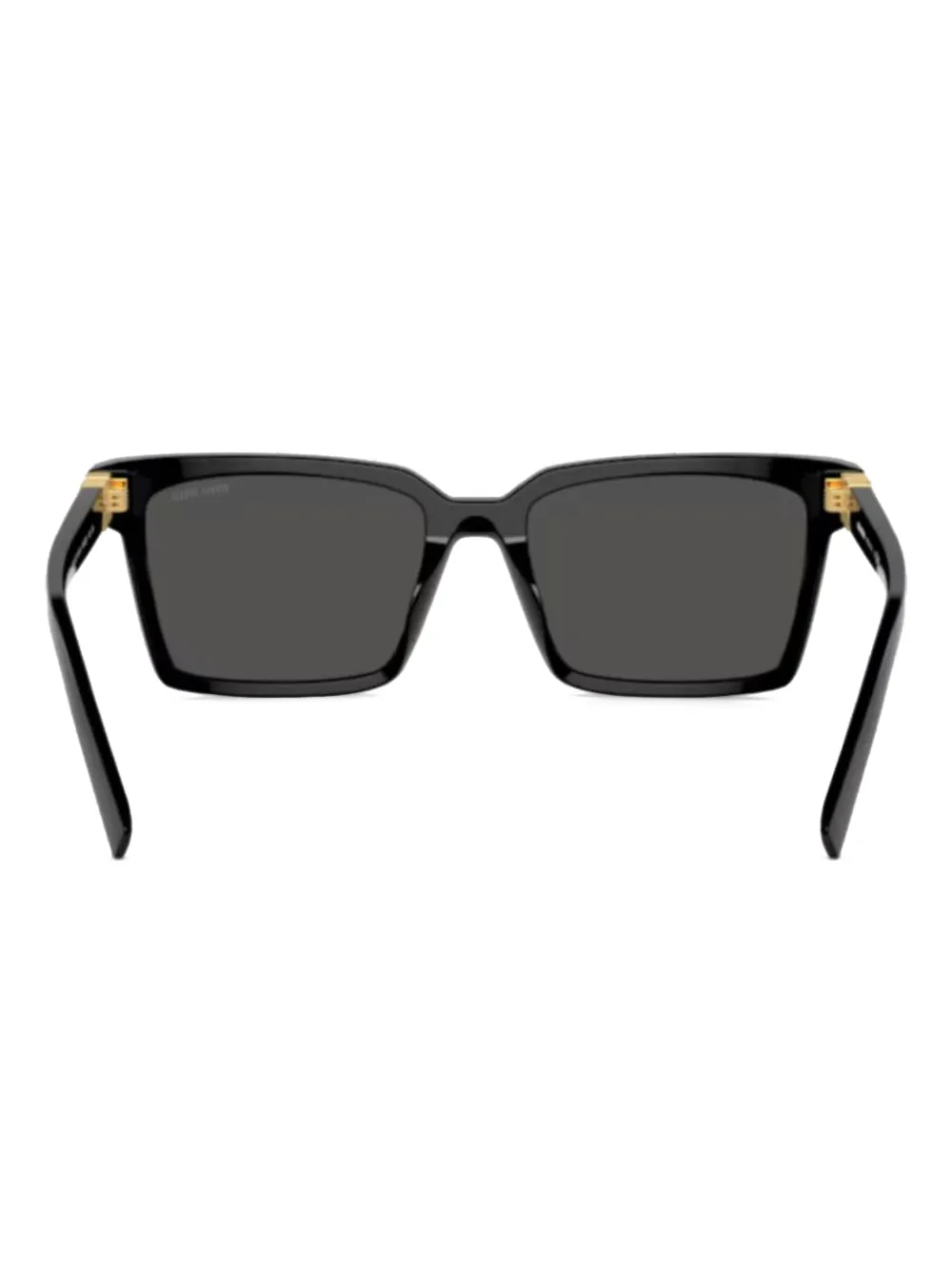 Miu Miu Eyewear Zonnebril met vierkant montuur en logodetail - Zwart
