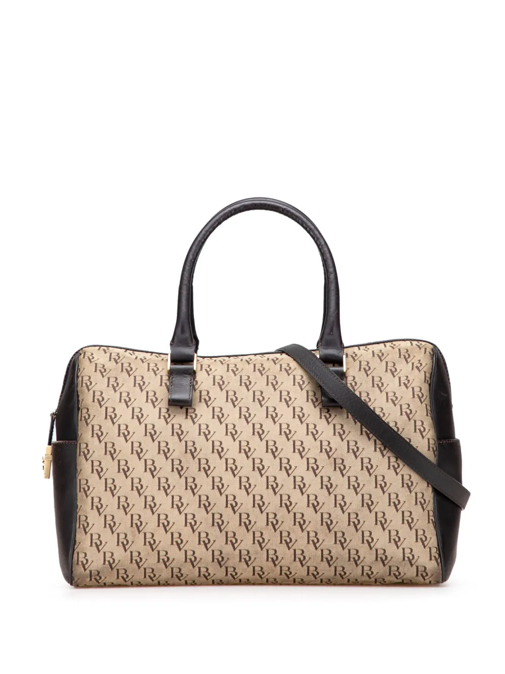 Bottega Veneta Pre-Owned 20th Century BV モノグラム サッチェルバッグ - ブラウン Bottega Veneta Pre-Owned 20th Century BV モノグラム サッチェルバッグ - ブラウン