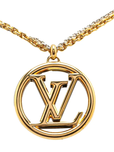 Louis Vuitton Pre-Owned 2021 Gold Plated and Palladium Plated Collier Louise Necklace costume necklace