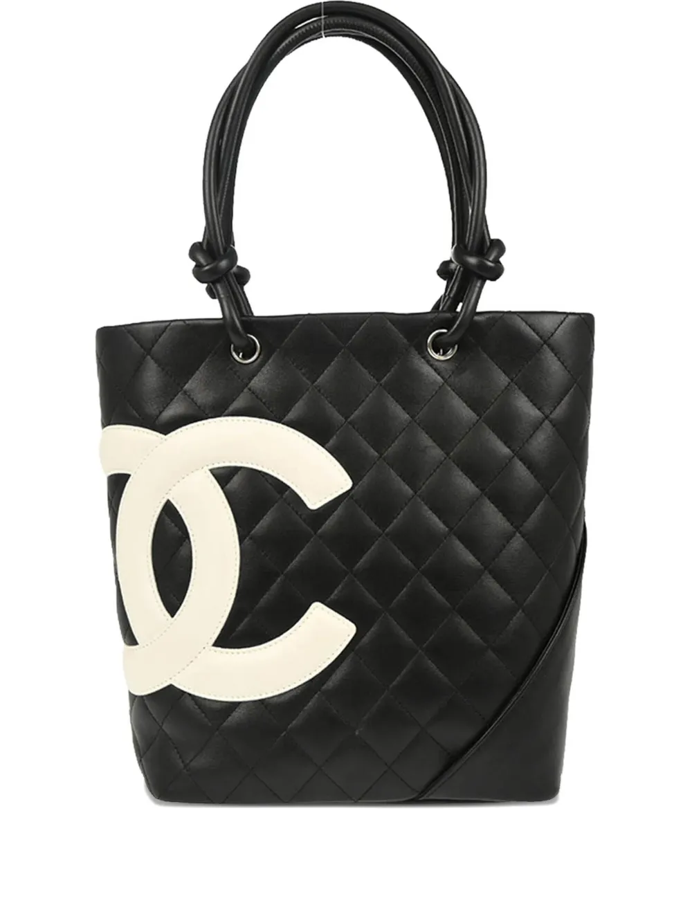 CHANEL Pre-Owned 2007 カンボン ライン ハンドバッグ - ブラック CHANEL Pre-Owned 2007 カンボン ライン ハンドバッグ - ブラック