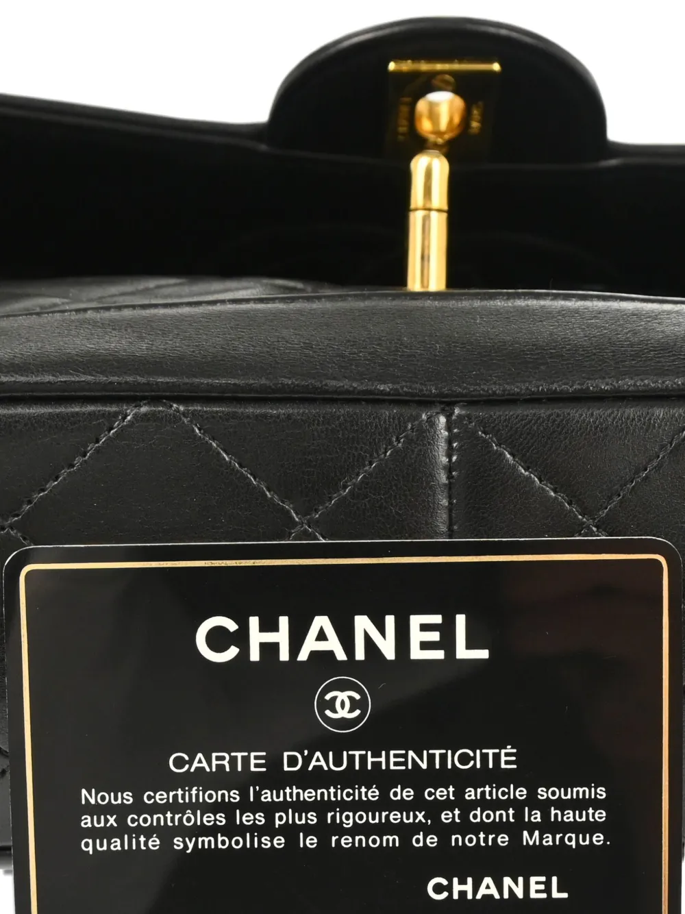 Pre-owned Chanel 1990 Flap Shoulder Bag In Black