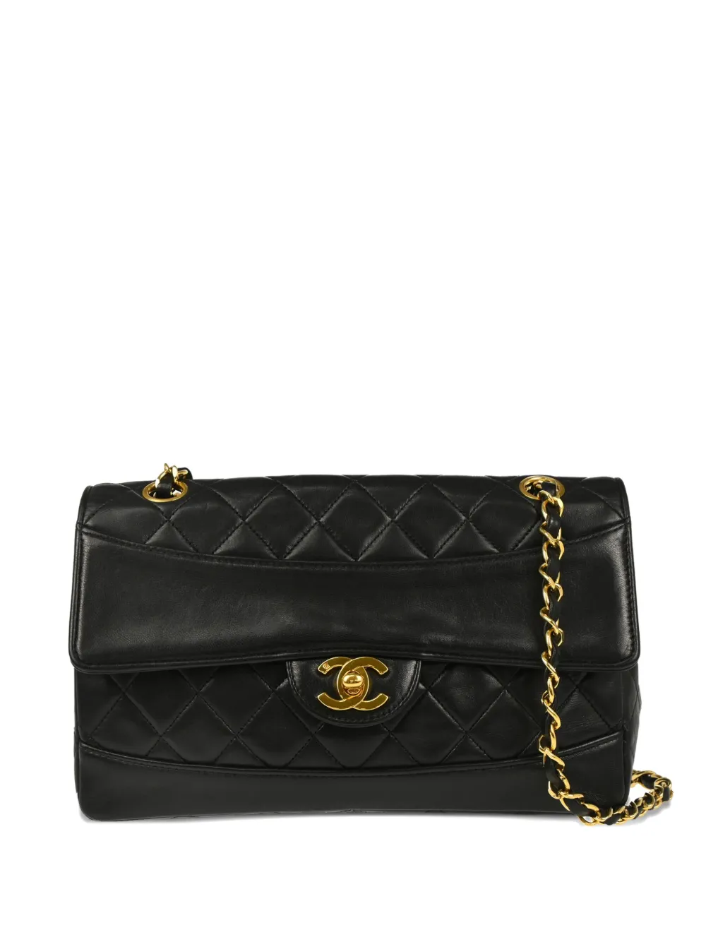 CHANEL Pre-Owned 1990s フラップ ショルダーバッグ - ブラック CHANEL Pre-Owned 1990s フラップ ショルダーバッグ - ブラック