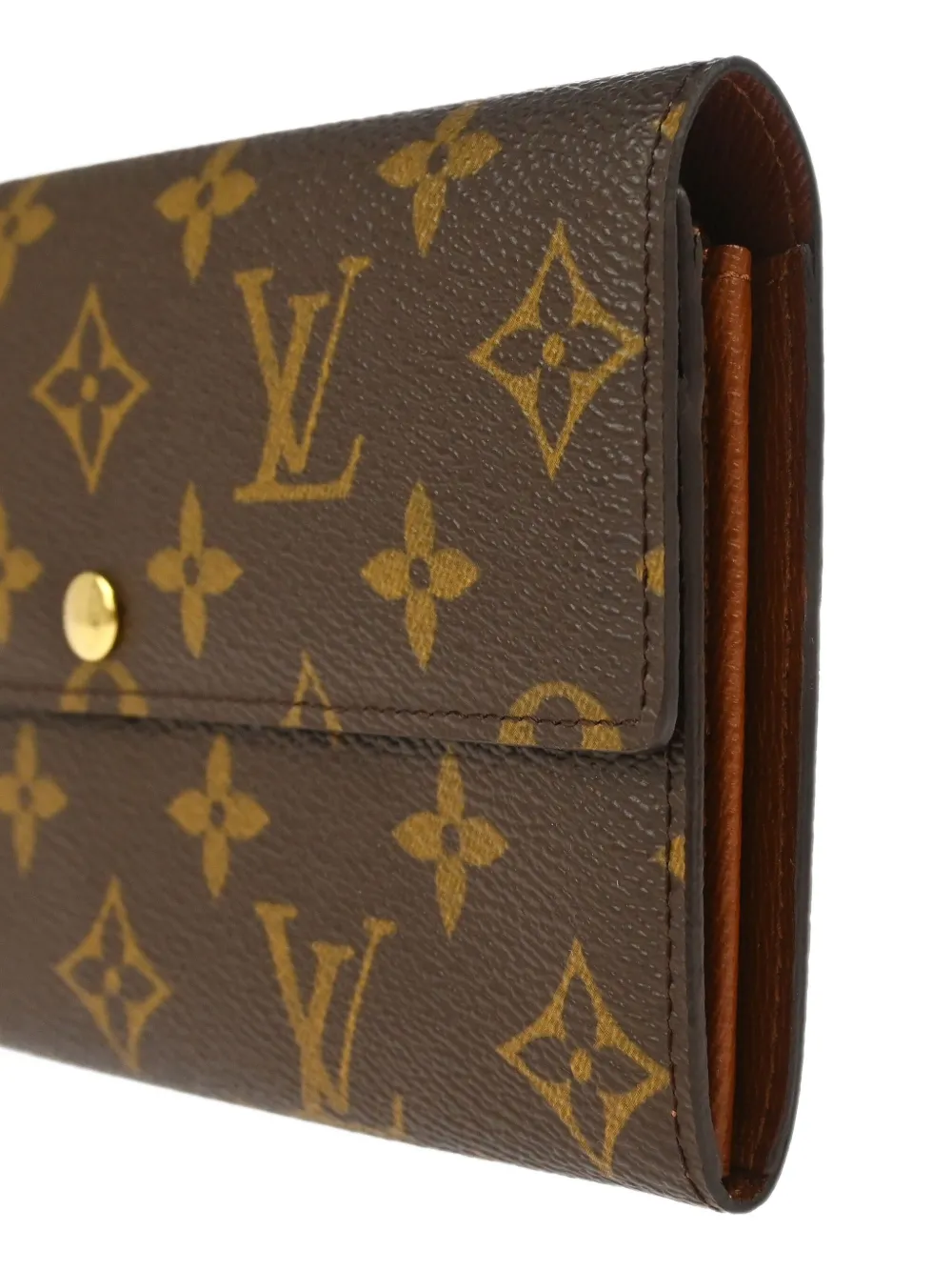 Pre-owned Louis Vuitton 2003 Porte Monnaie Wallet In Brown