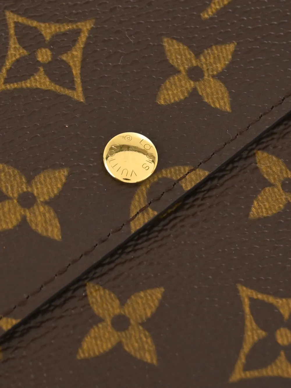 Pre-owned Louis Vuitton 2003 Porte Monnaie Wallet In Brown