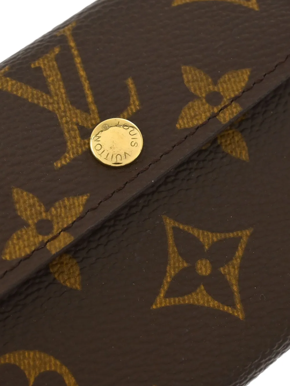Pre-owned Louis Vuitton 2004 Ludlow Coin Case Wallet In Brown