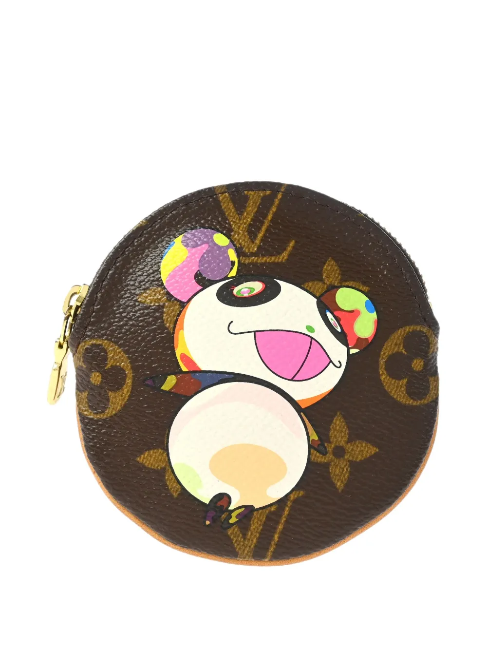 Pre-owned Louis Vuitton 2004 Panda Rond Coin Wallet In Brown
