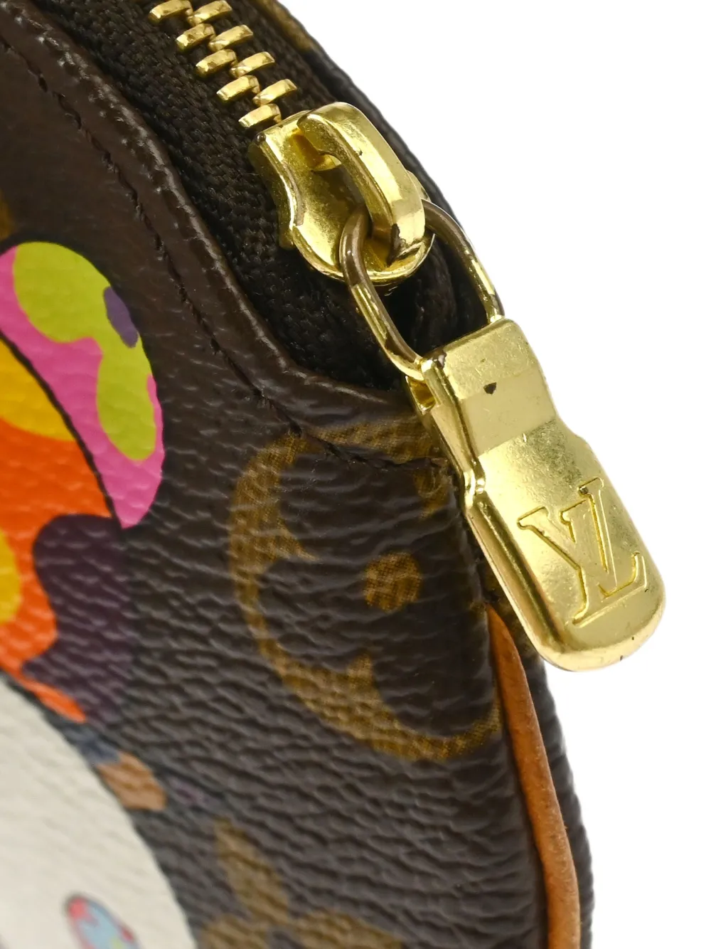 Pre-owned Louis Vuitton 2004 Panda Rond Coin Wallet In Brown