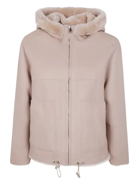 Blancha hooded shearling jacket
