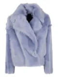 Blancha draped-collar jacket - Blue