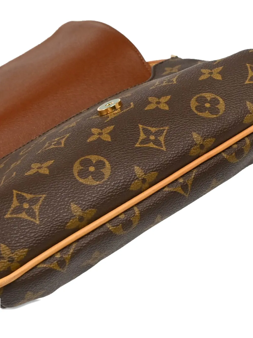 Pre-owned Louis Vuitton 2002 Musette Tango Shoulder Bag In Brown
