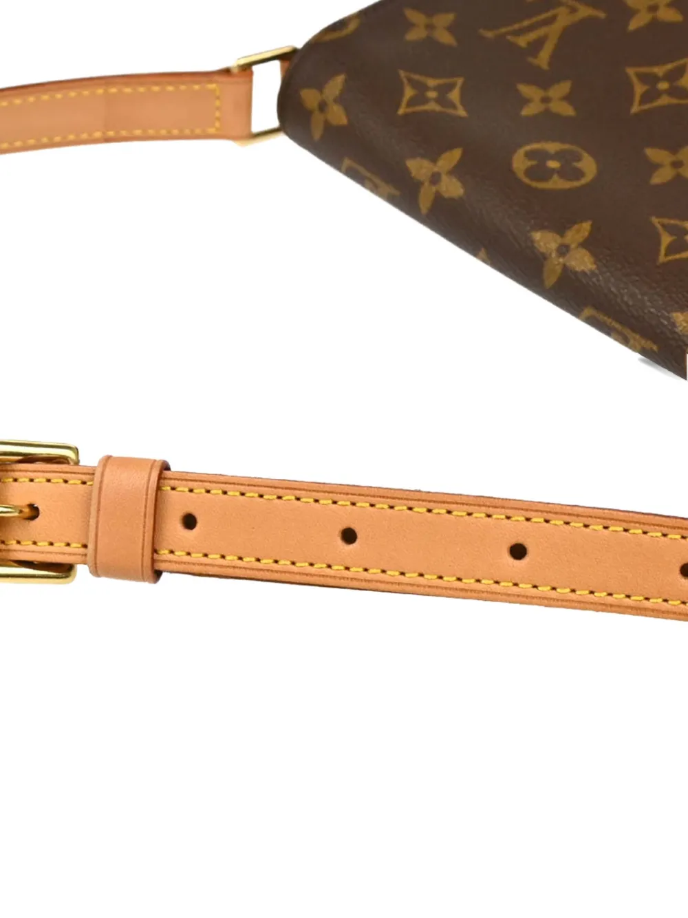 Pre-owned Louis Vuitton 2002 Musette Tango Shoulder Bag In Brown