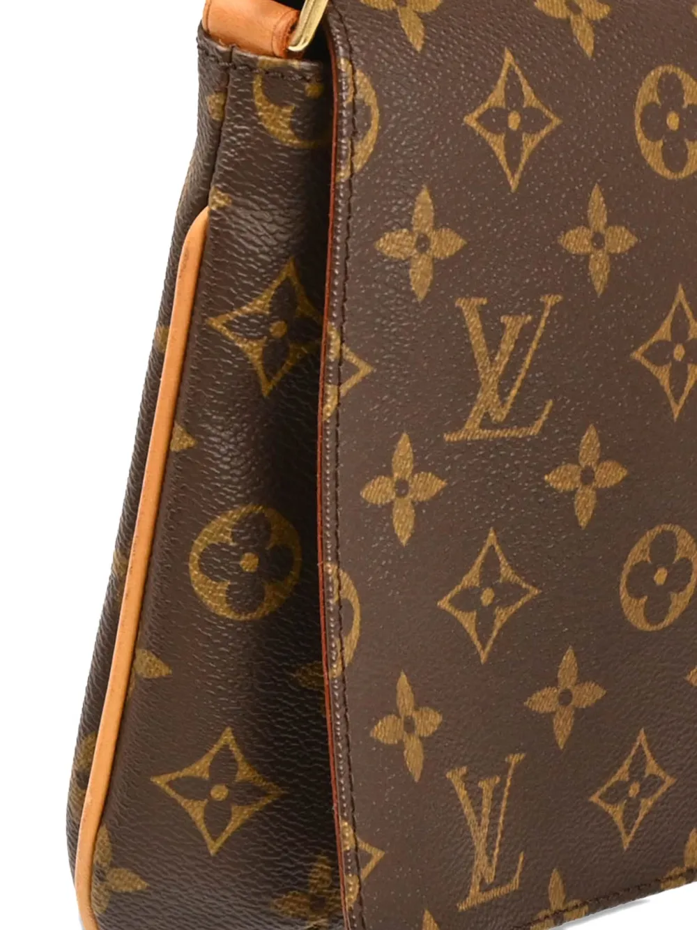 Pre-owned Louis Vuitton 2002 Musette Tango Shoulder Bag In Brown