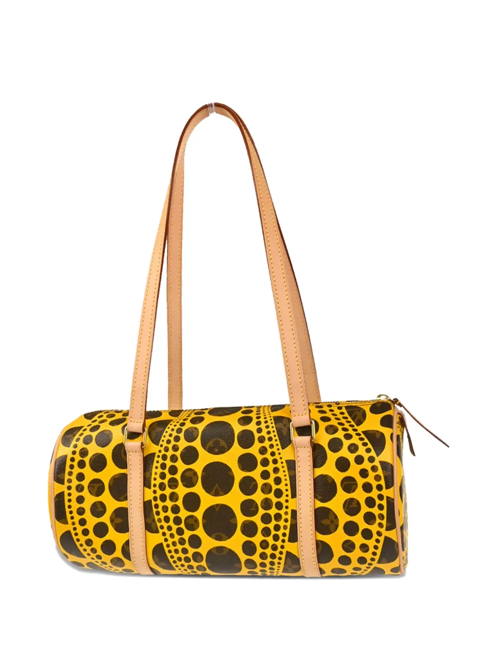 Pre-owned Louis Vuitton X Yayoi Kusama 2012 Dots Infinity Papillon Handbag In Yellow