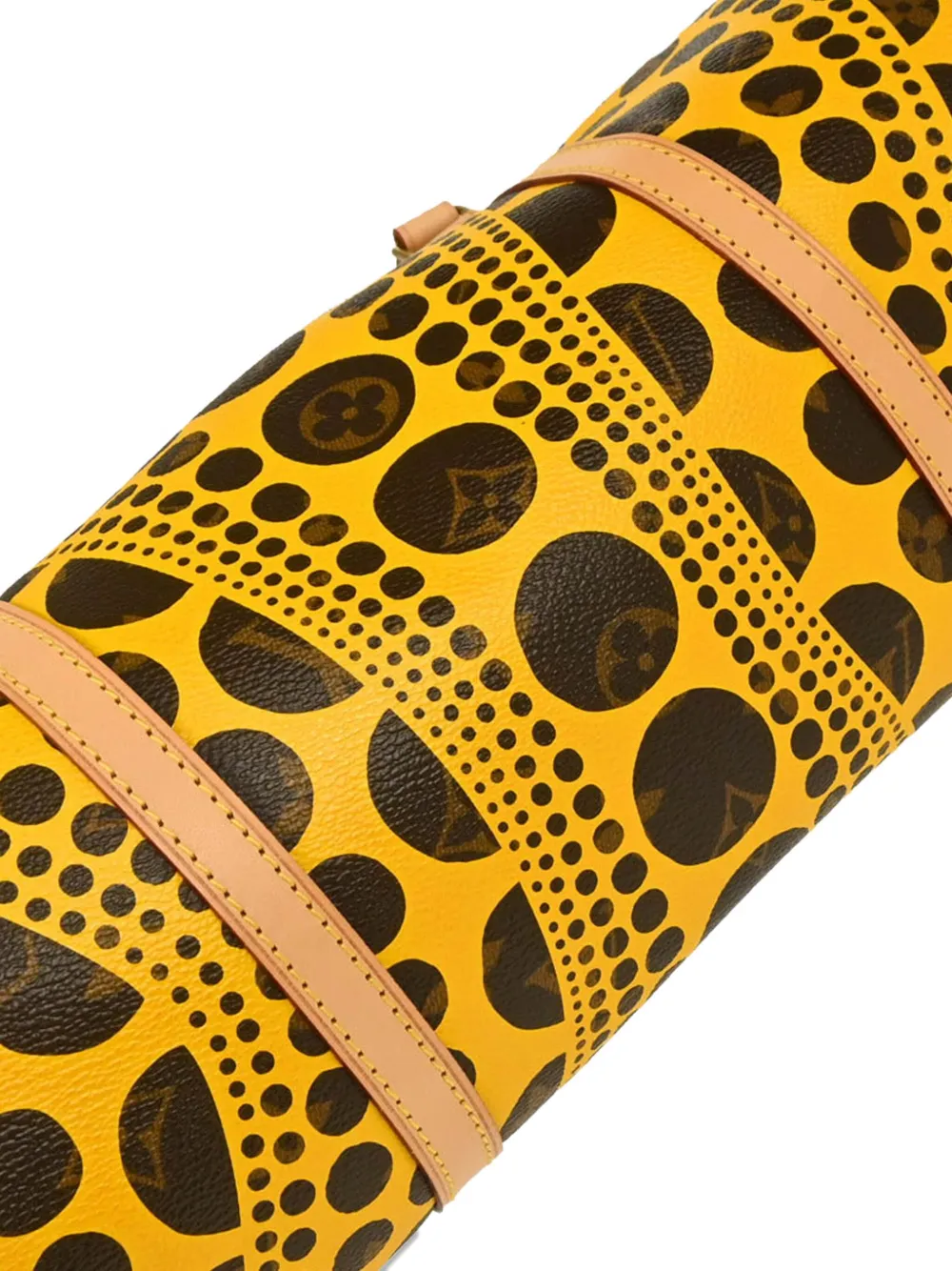 Pre-owned Louis Vuitton X Yayoi Kusama 2012 Dots Infinity Papillon Handbag In Yellow