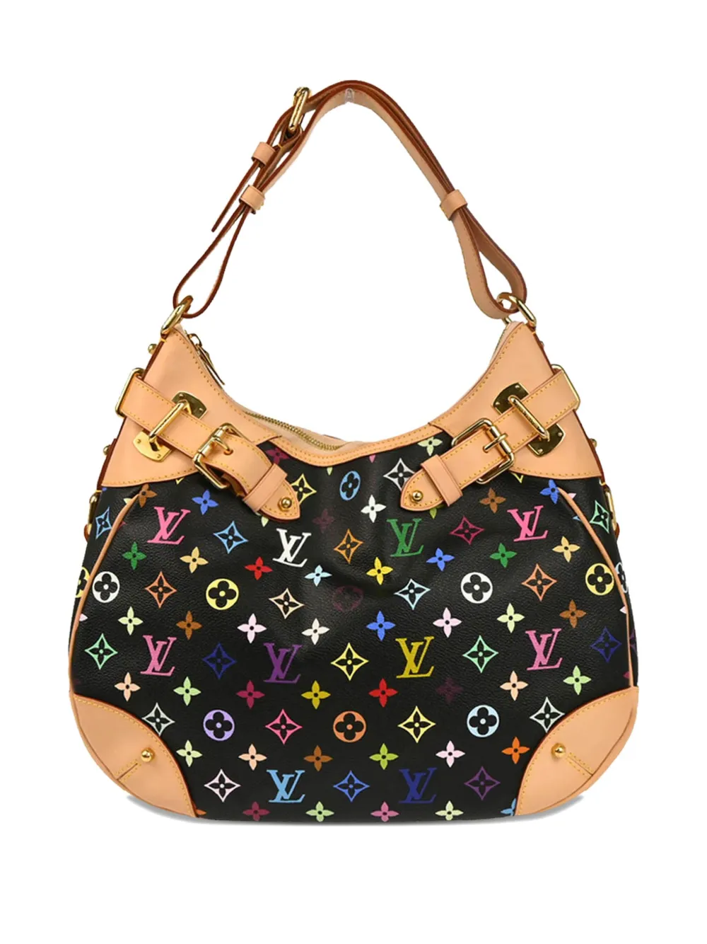 Pre-owned Louis Vuitton 2010 Greta Shoulder Bag In Black